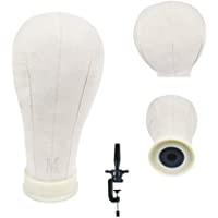 22 &quot-Cabeza de bloque de lona de corcho Cabeza de entrenamiento Pantalla de peluca Cabeza de diseño Cabeza de maniquí…